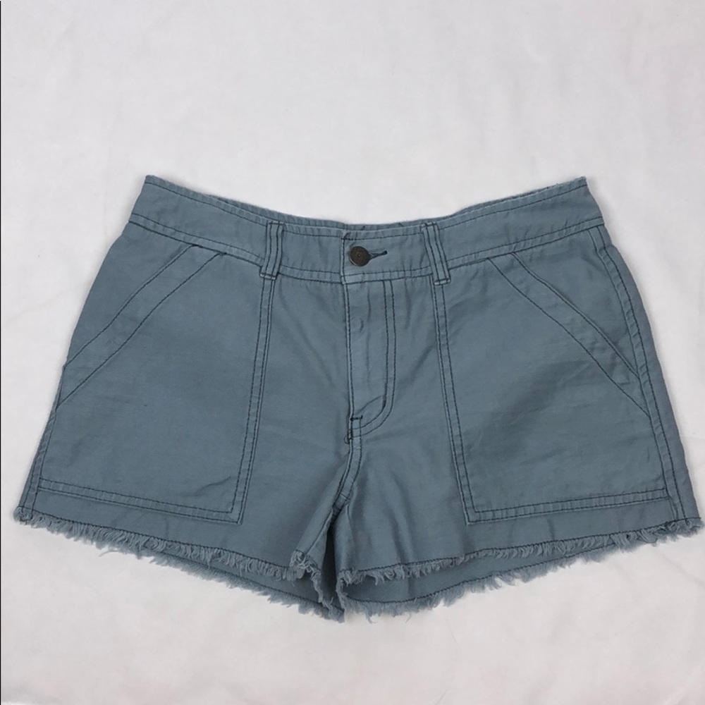 Free People Blue Button Up Shorts Size 4